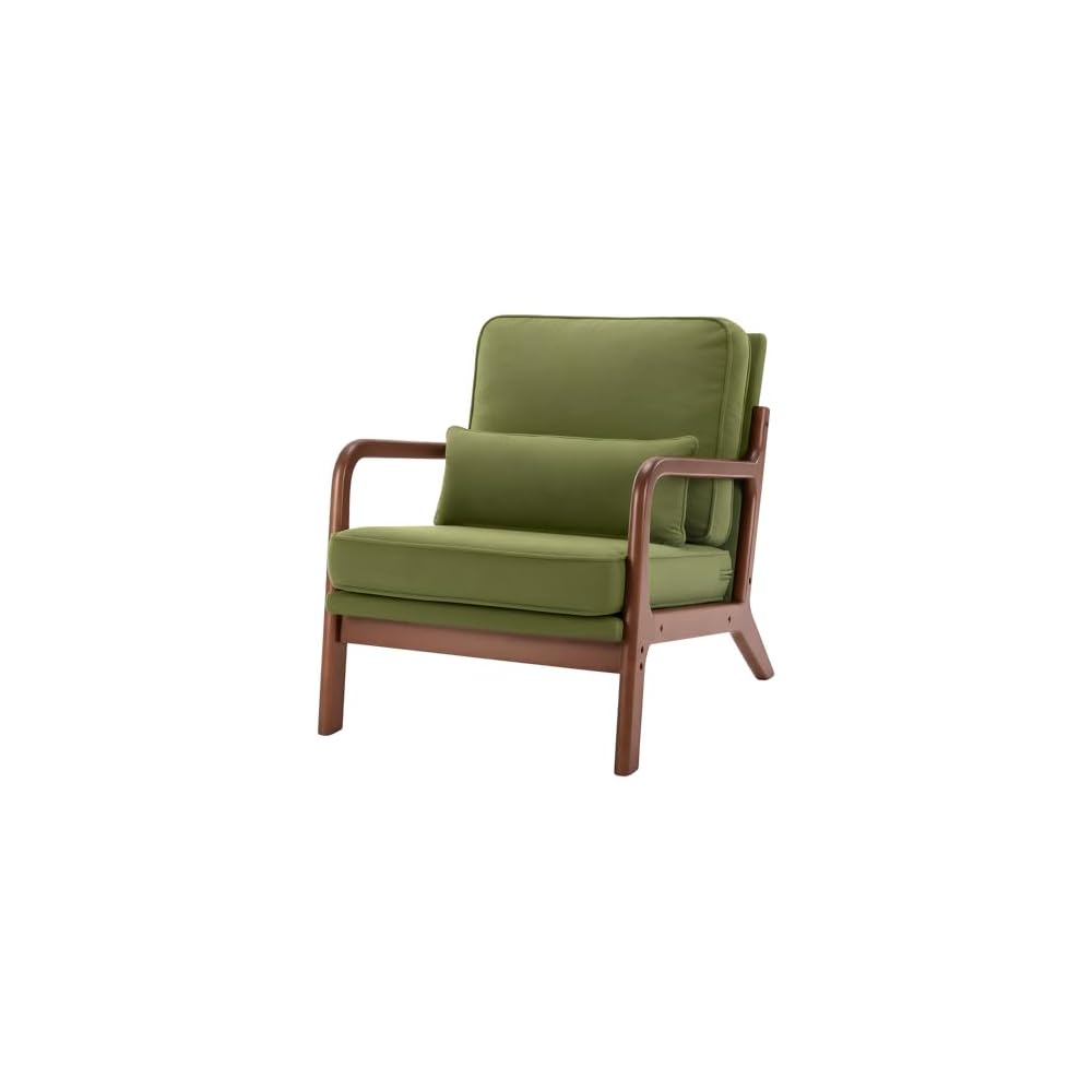 DUMOS Mid Century Modern Accent Chair, 16'' Seat Height Cozy Lounge Chair