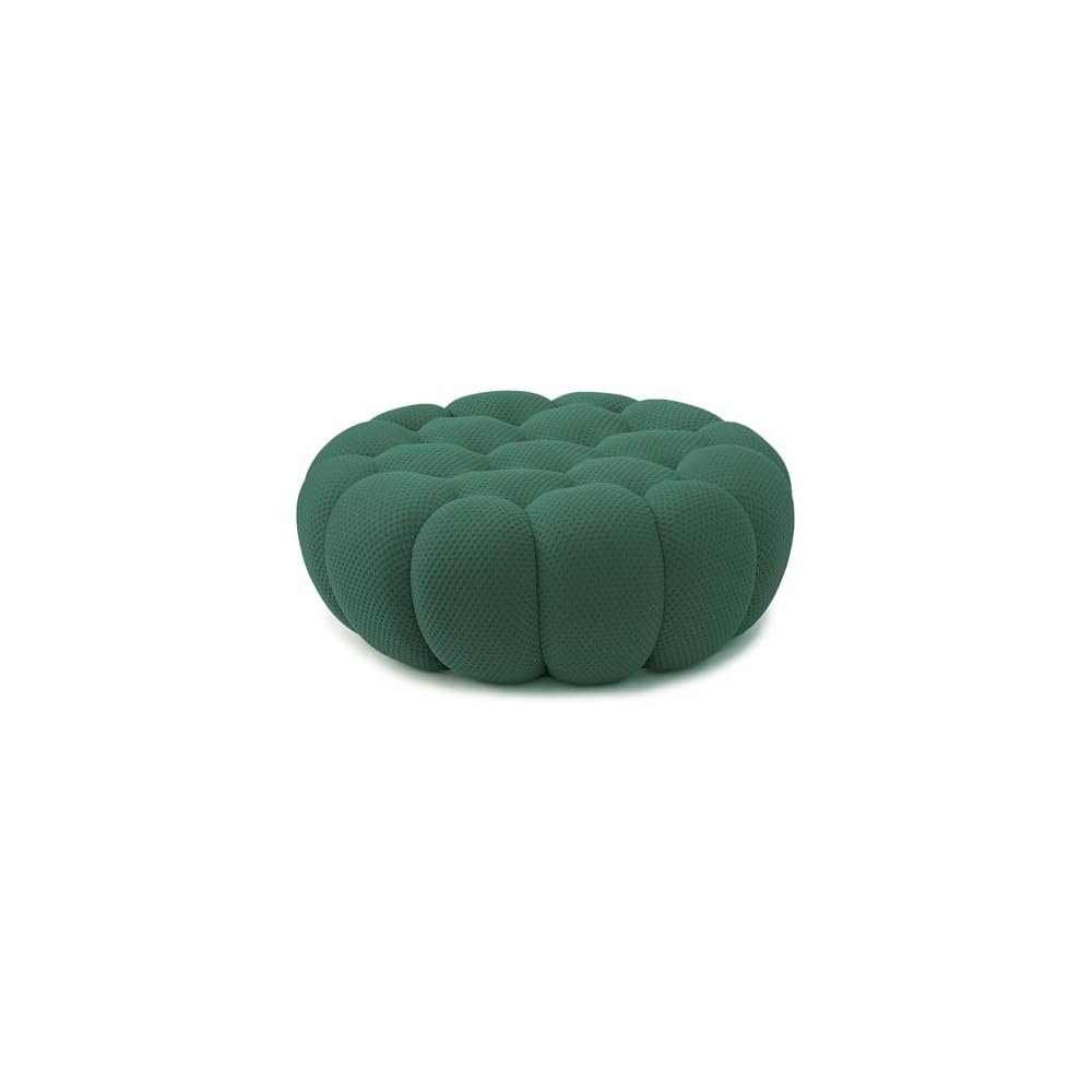 JACH Modern Comfy Ottoman, 41.24'' Bubble Footstool, Upholstered Mesh Fabric Bubble Couch Sofa, 3D Honeycomb Shape Ottoman for Living Room, Office, Apartment, Small Space (Green)