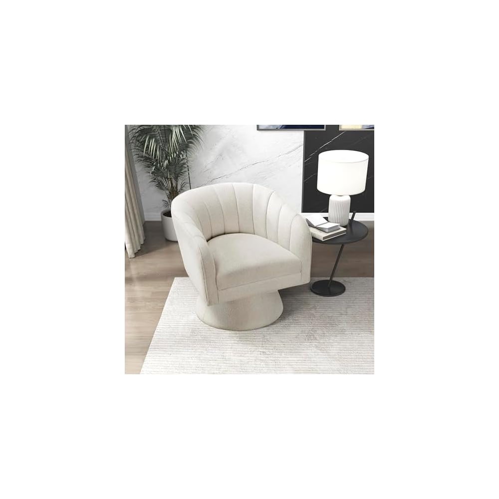 Lexicon Velvet Upholstered Swivel Accent Chair, Channel Stitched, Dark Teal