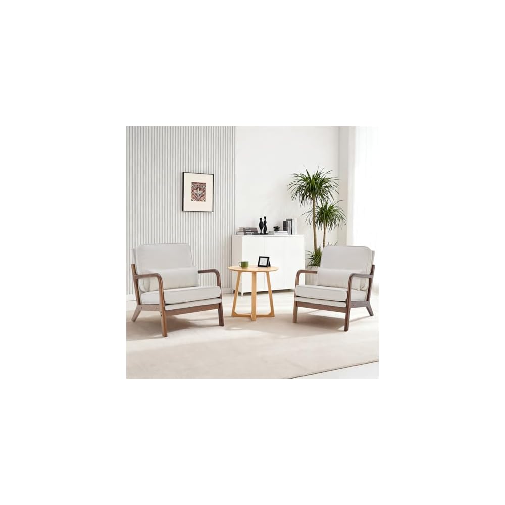 DUMOS Mid Century Modern Accent Chair, 16'' Seat Height Cozy Lounge Chair