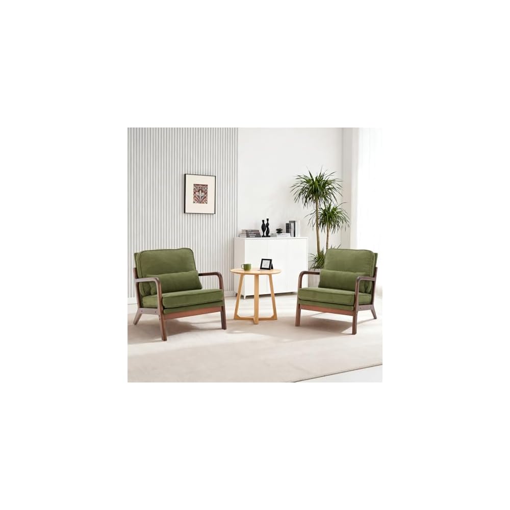 DUMOS Mid Century Modern Accent Chair, 16'' Seat Height Cozy Lounge Chair