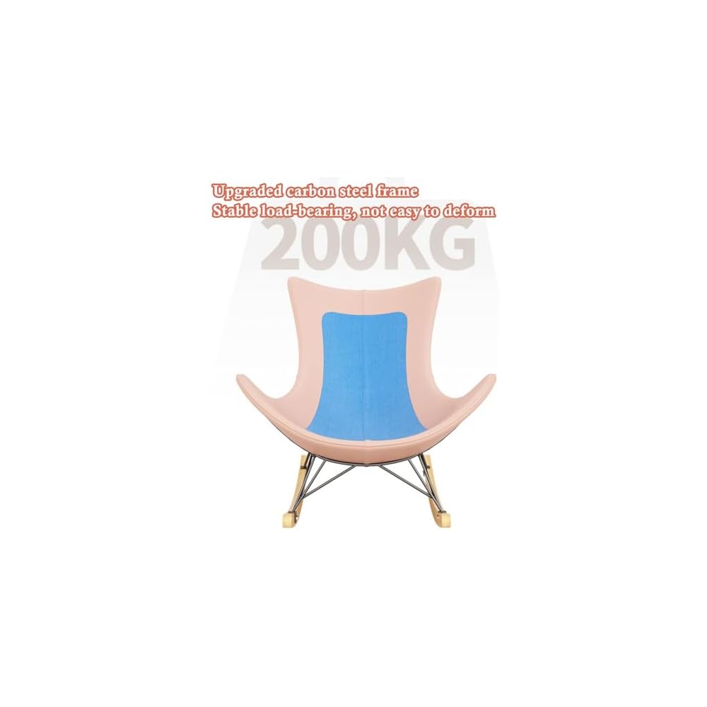Rocker Glider Chair Rocking Chair with Ottoman Accent Upholstered Chair Modern Living Room Chair Balcony Leisure Chair Adult Sofa Chair with Thick Cushion (Color : Blue)