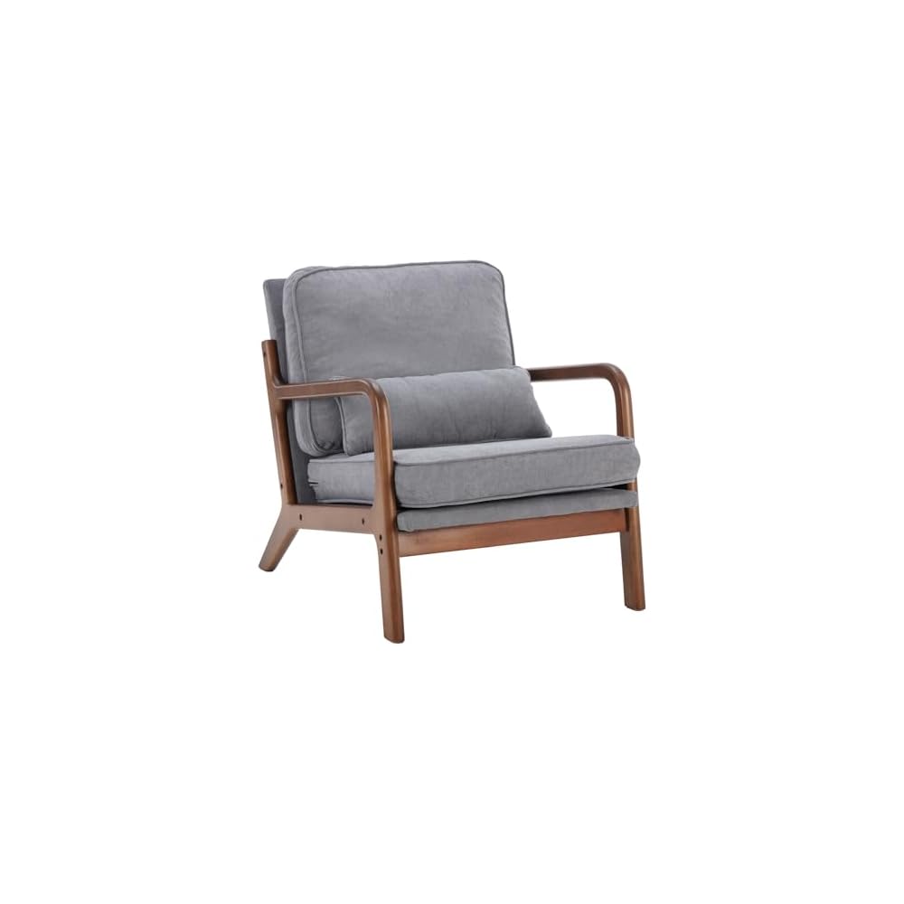DUMOS Mid Century Modern Accent Chair, 16'' Seat Height Cozy Lounge Chair