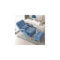 Modern Brown Accent Chair with Soft Cushs & Ottoman Ele Upholstet Wooden Legs for Living Room Comfort & Relaxat