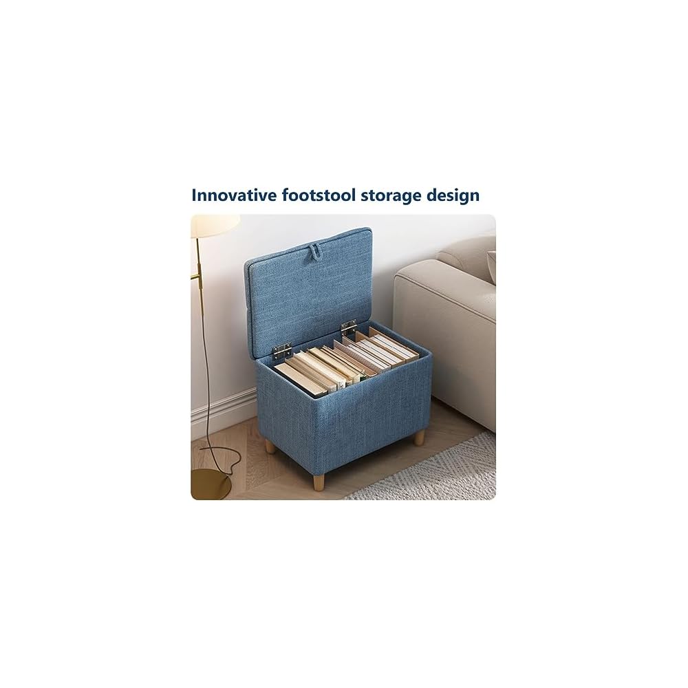 Modern Brown Accent Chair with Soft Cushs & Ottoman Ele Upholstet Wooden Legs for Living Room Comfort & Relaxat