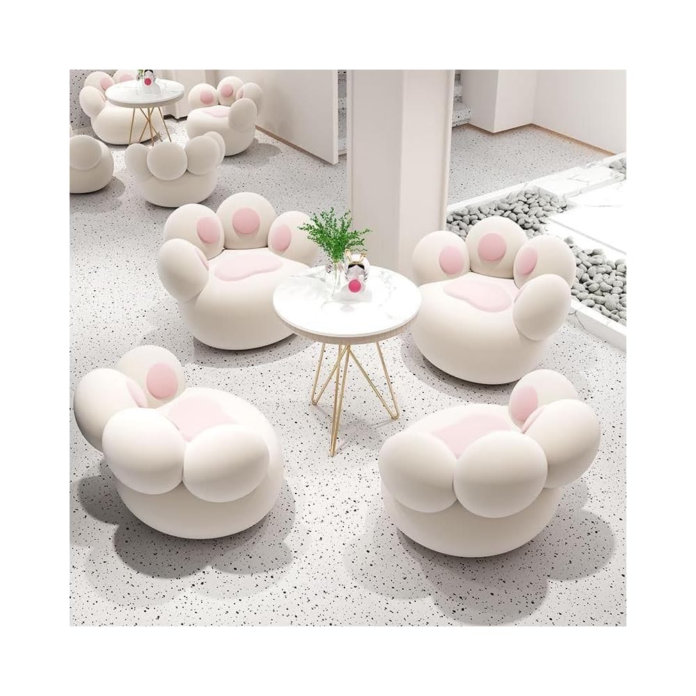 Lounge Chair with Modern Nordic Style, Elegant Comfort and Living Room Furniture - White