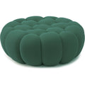 JACH Modern Comfy Ottoman, 41.24'' Bubble Footstool, Upholstered Mesh Fabric Bubble Couch Sofa, 3D Honeycomb Shape Ottoman for Living Room, Office, Apartment, Small Space (Green)